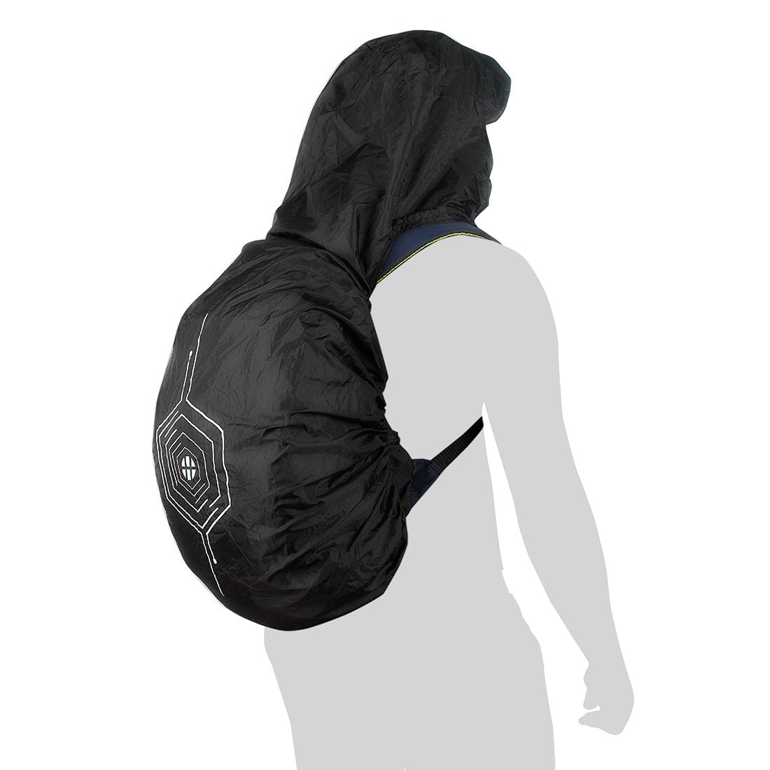 Rain Cover with Hoodie Spider Black Harissons