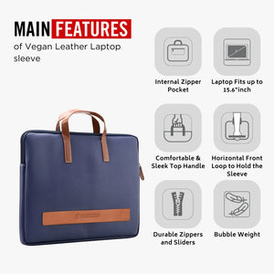 OLIVER - Vegan Leather Laptop Sleeve (15.6”)