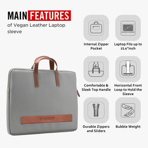 OLIVER - Vegan Leather Laptop Sleeve (15.6”)