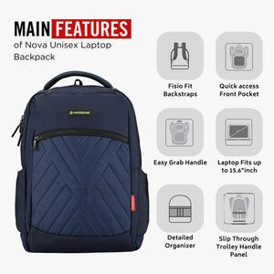 NOVA - 26L Unisex Laptop Backpack(15.6”)