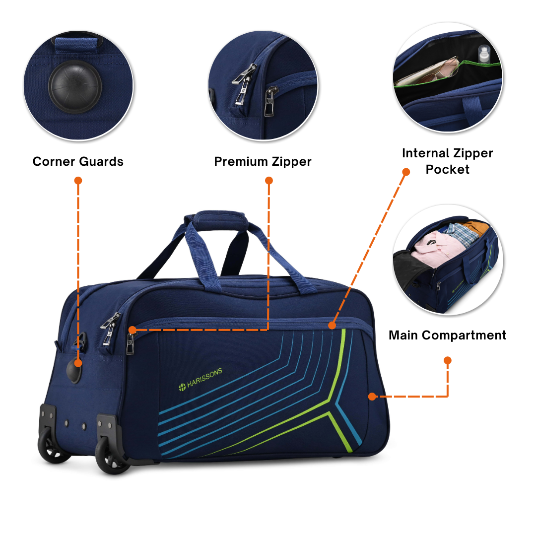 Duffle bag top with trolly
