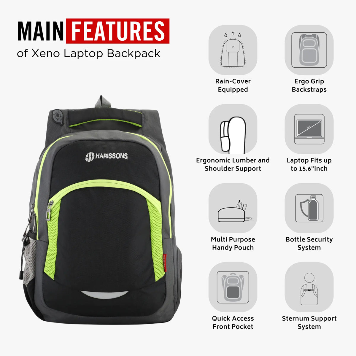 XENO 39L Casual Laptop Backpack Quadraquip