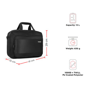 Luminix - Sleek 12 L Laptop Messenger