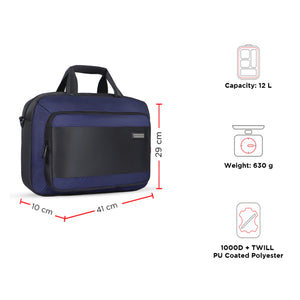 Luminix - Sleek 12 L Laptop Messenger