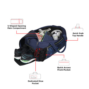 MARVEL - 30L Gym Duffel Bag With Integrated Shoe Compartment