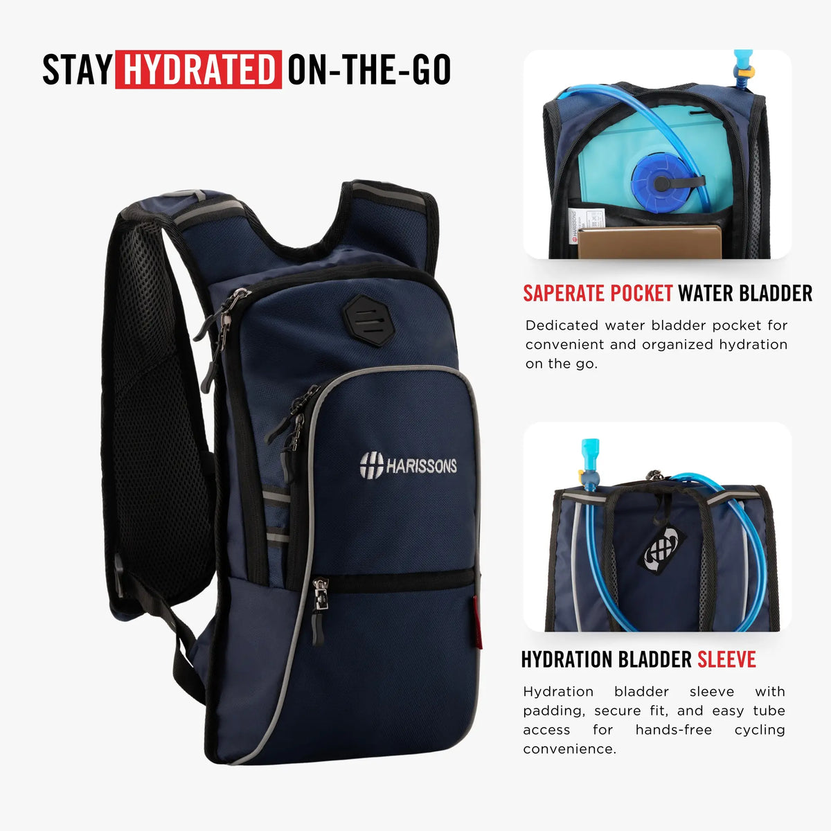 Knightrider 9L Cycling Backpack with Water Bladder Functionality
