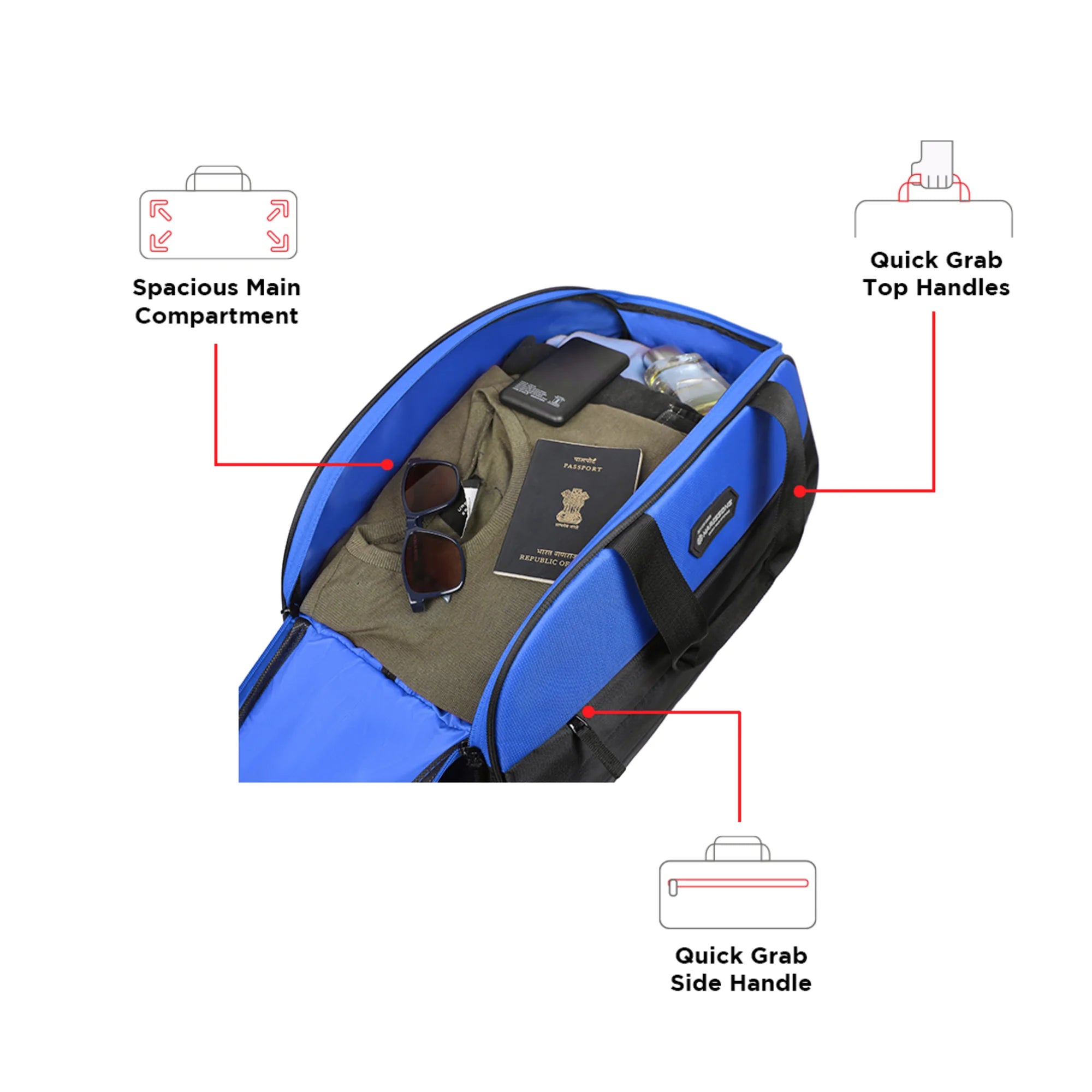 WINGMAN - 44L Duffel Trolley for Travel