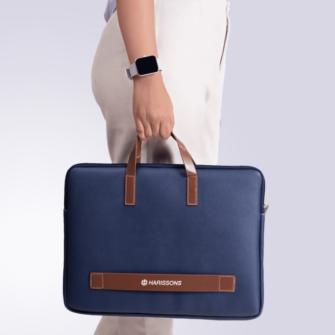 Handbag with laptop top sleeve