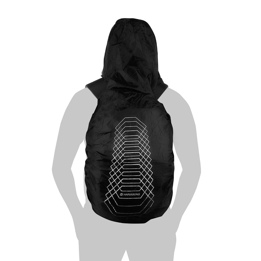 Rain Cover with Hoodie 3D Black Harissons
