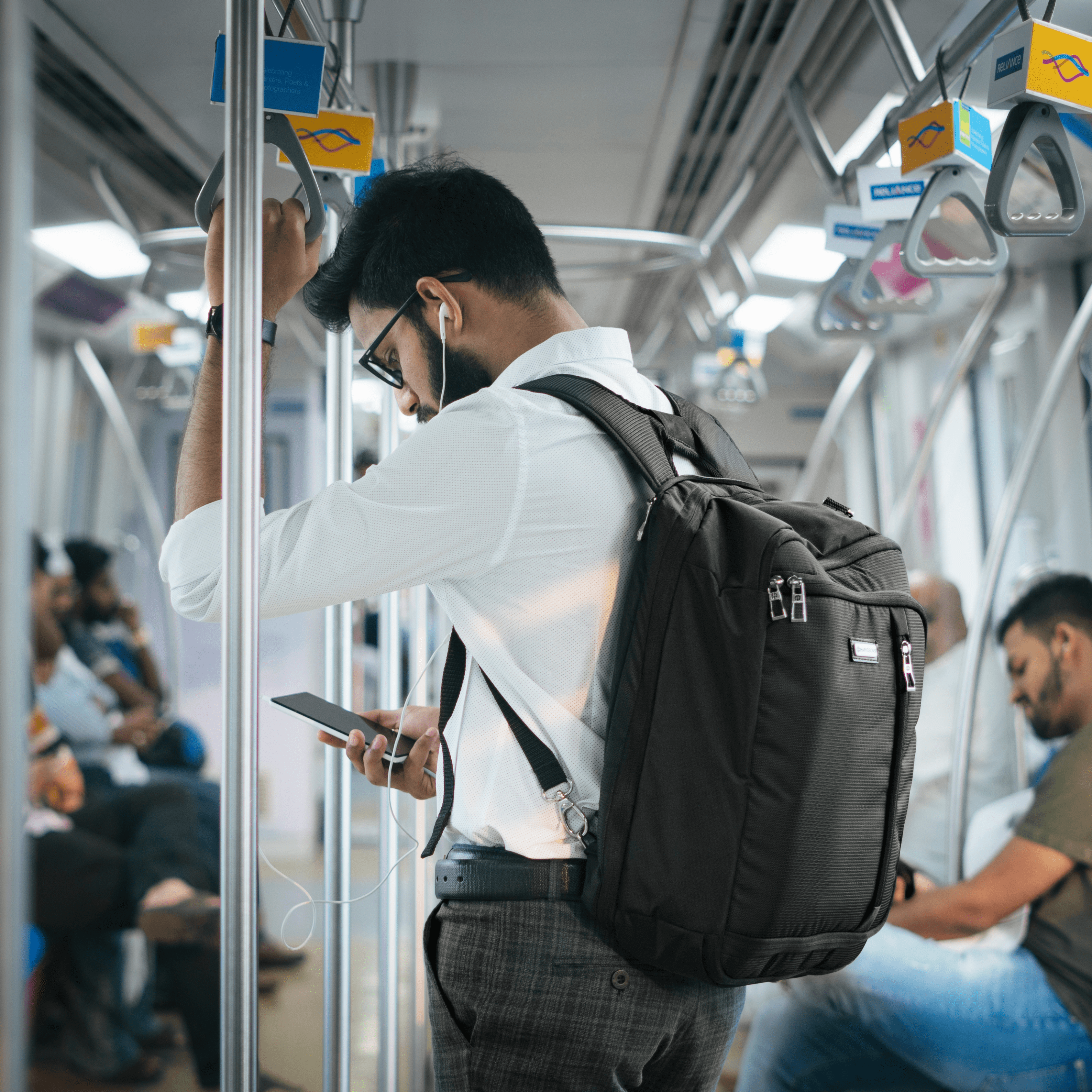 Public top laptop backpack