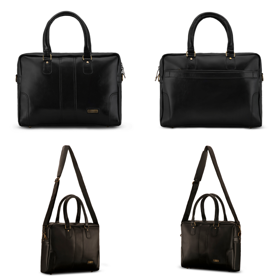 ORION Vintage Vegan Leather Laptop Messenger 14