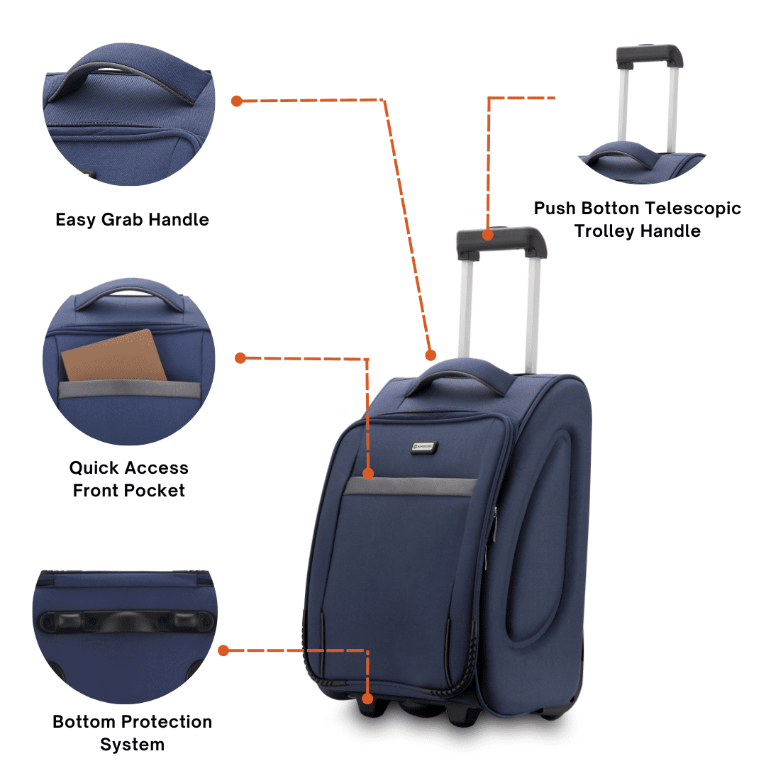 Aerolite 55cm Lightweight Hard Shell 4 Wheel Cabin Suitcase (55x35x20c – Travel  Luggage & Cabin Bags