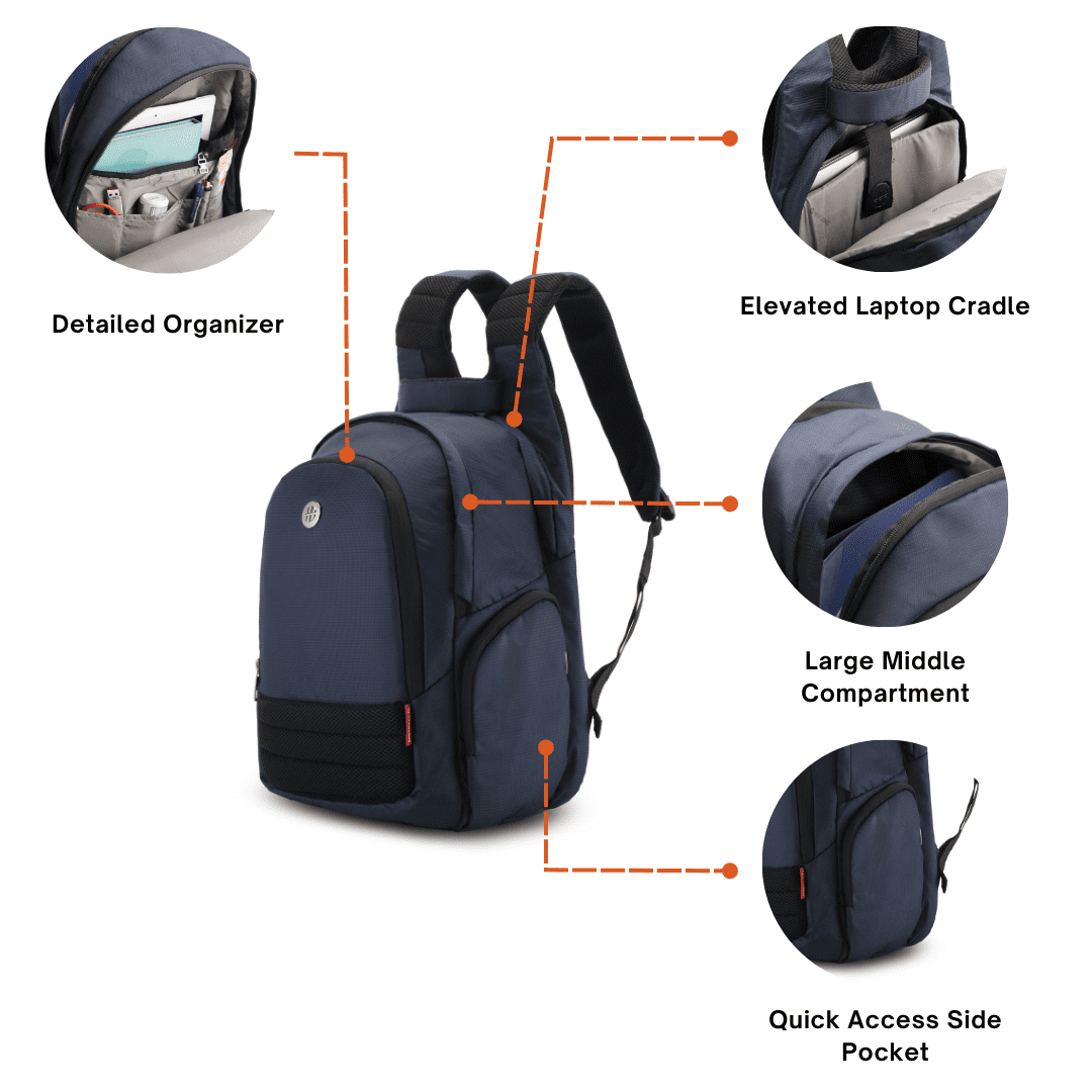Laptop backpack 2025 with side pockets