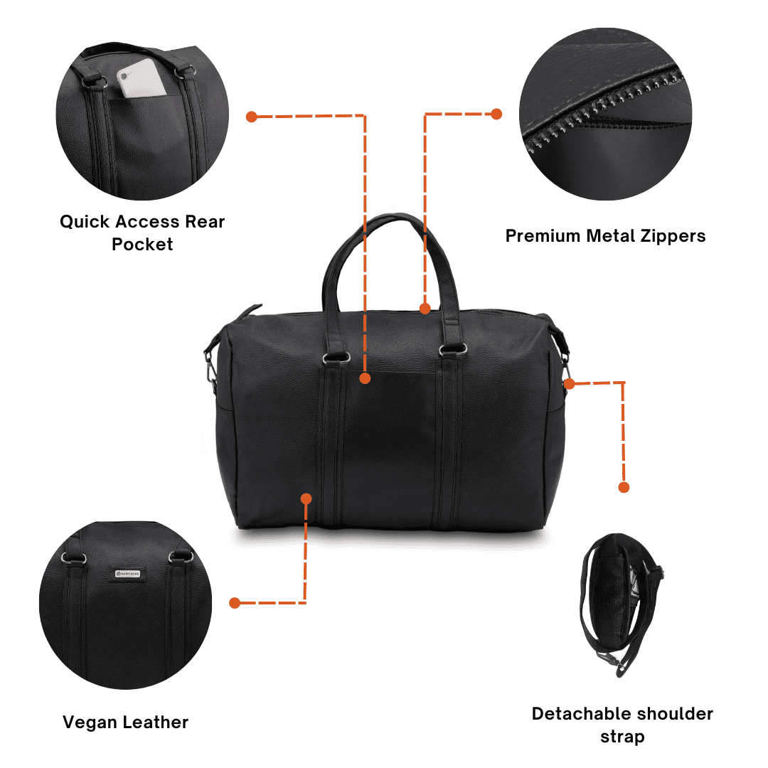 Buy Handcuffs Unisex Duffel Bag Waterproof Gym Sports  Weekend Getaway Bags  with Shoe and Wet Clothes Compartments Black Online at Best Prices in  India  JioMart