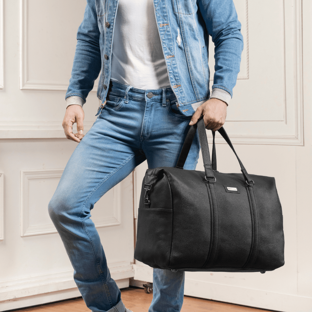 VIKTOR Travel Bags Vegan Leather Duffel